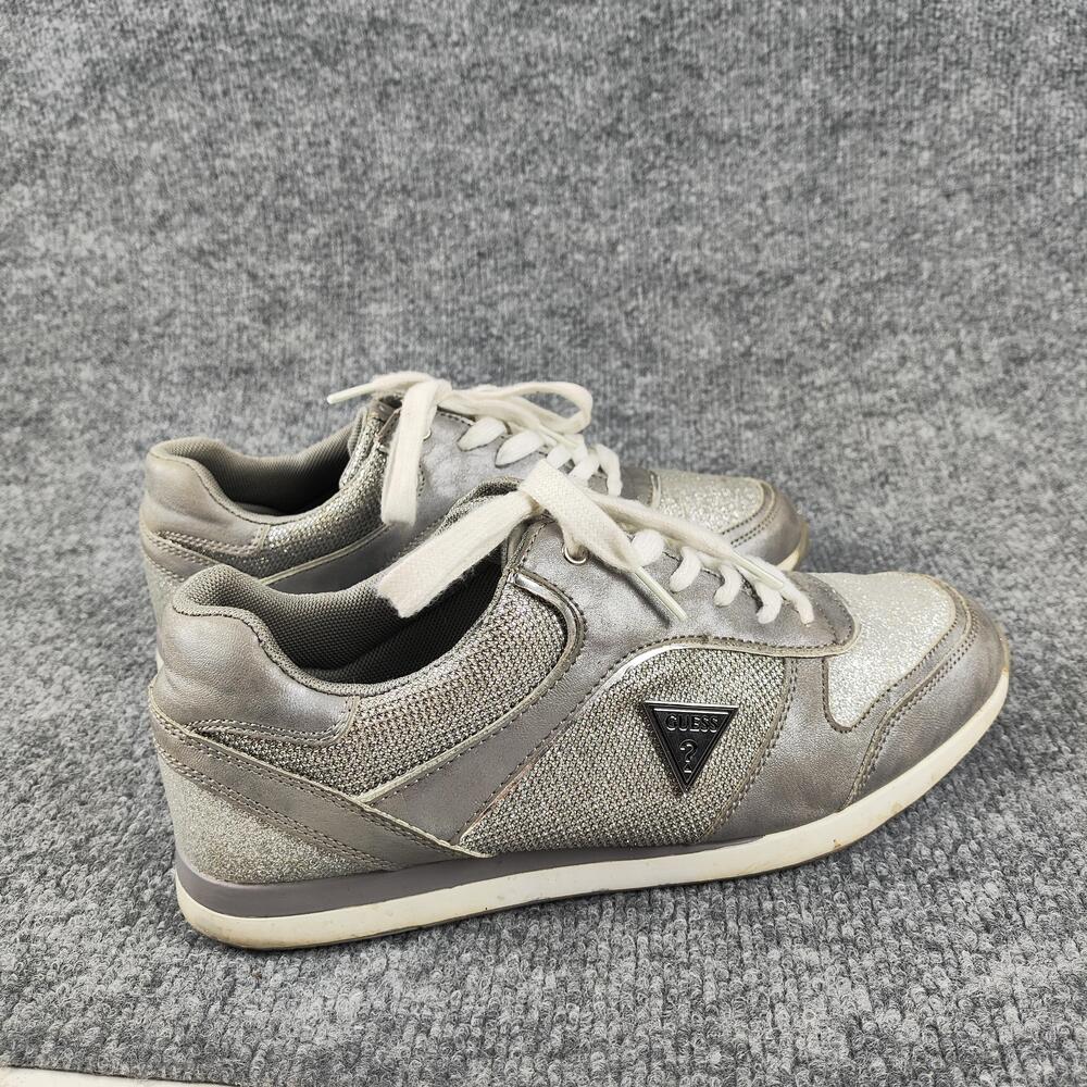 GUESS Shoes Womens Size 10 Silver Glitter Athletic Low Top Sneakers WGEILA-C - Picture 12 of 16